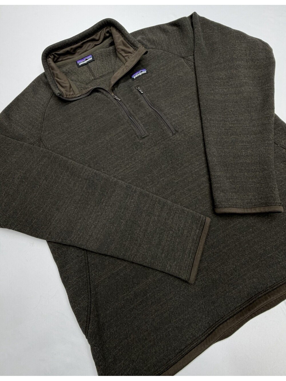 Patagonia Better Sweater 1/4 Zip Mens L Brown Fleece Pullover *see Description*